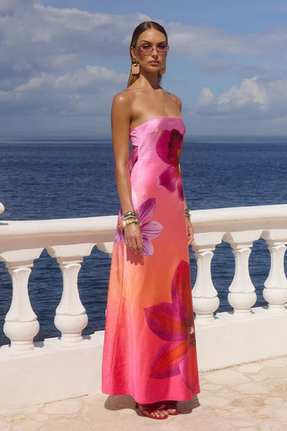 Women's Maxi Dress Polyester Ombre Design 4