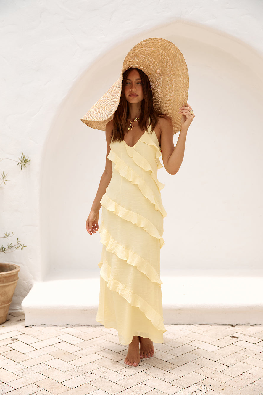Women's Maxi Dress Polyester Ruffle Design 3