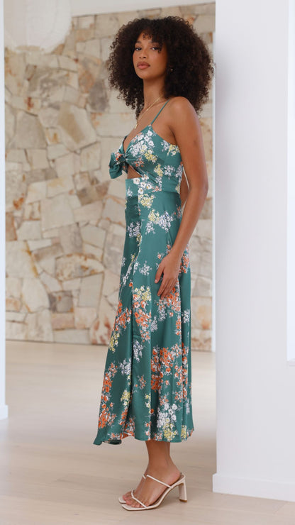 Women's Midi Dress Polyester Floral Print 5