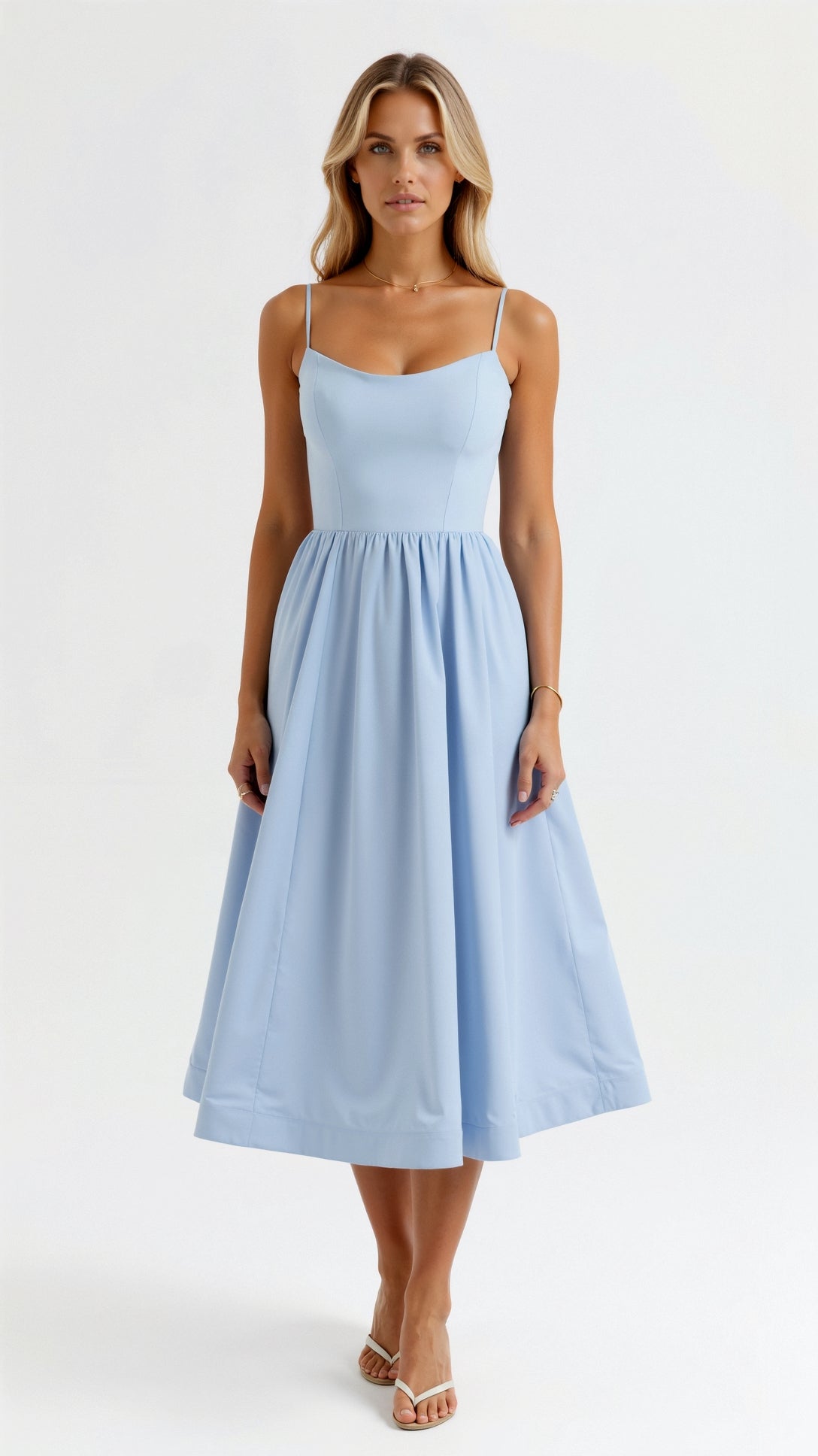 Women's Midi Dress Viscose Flowing Cut for Summer Casual Outings 6