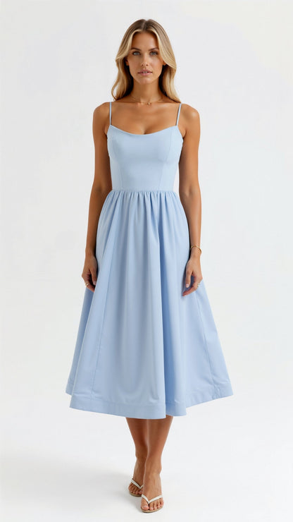 Women's Midi Dress Viscose Flowing Cut for Summer Casual Outings 6
