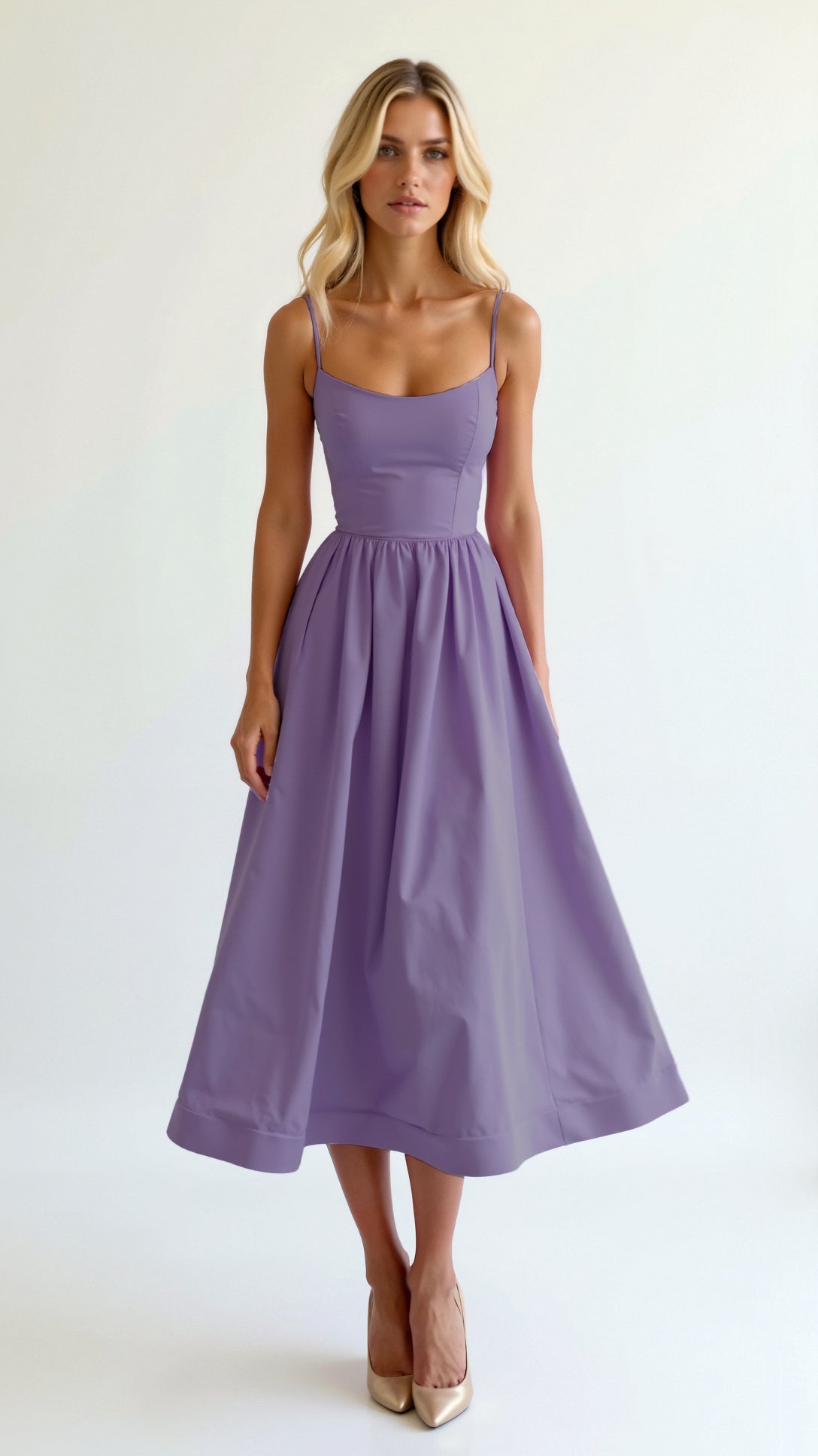 Women's Midi Dress Viscose Flowing Cut for Summer Casual Outings 7