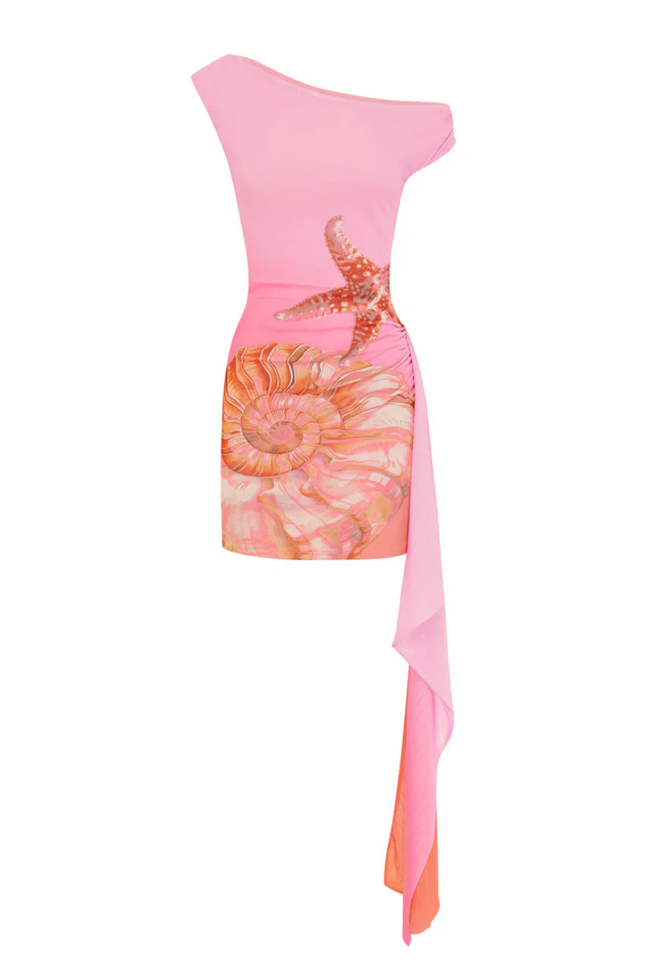 Women's Mini Dress Polyester Seashell Print 7