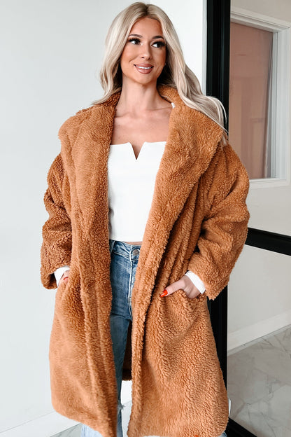 Women's Oversized Sherpa Coat Polyester - Winter Coats for Women 4