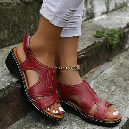 Women's Sandals Synthetic Leather with Arch Support and Cushioned Sole