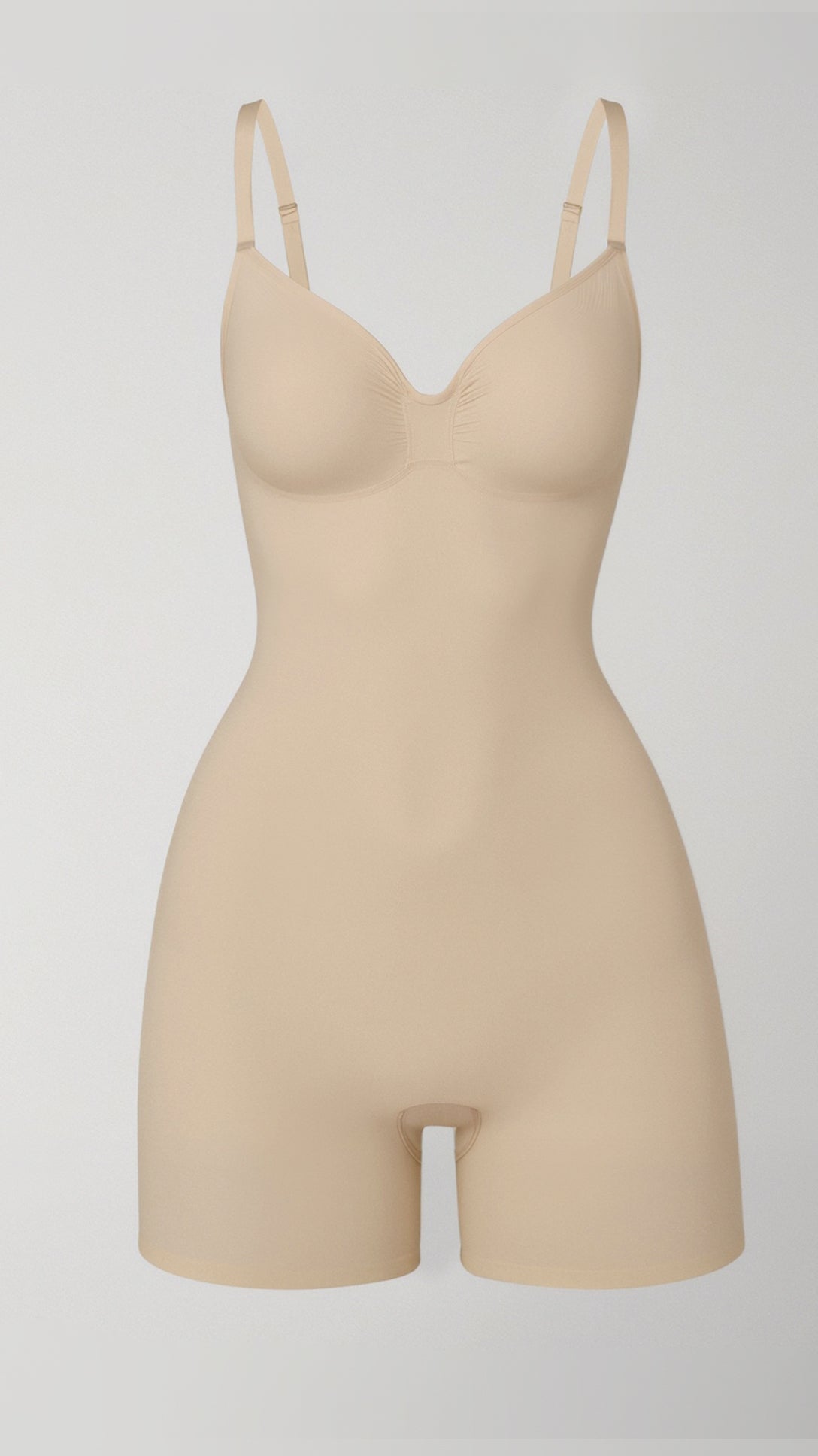 Women's Shapewear Bodysuit Compression Fabric Mid Thigh Length 2