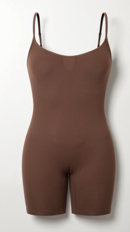 Women's Shapewear Bodysuit Compression Fabric Mid Thigh Length 2
