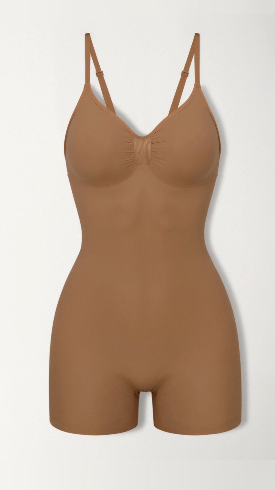 Women's Shapewear Bodysuit Compression Fabric Mid Thigh Length 5