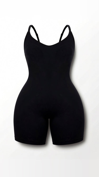 Women's Shapewear Bodysuit Compression Fabric Mid Thigh Length 5