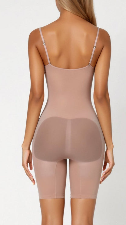 Women's Shapewear Bodysuit Compression Fabric Mid Thigh Length 7