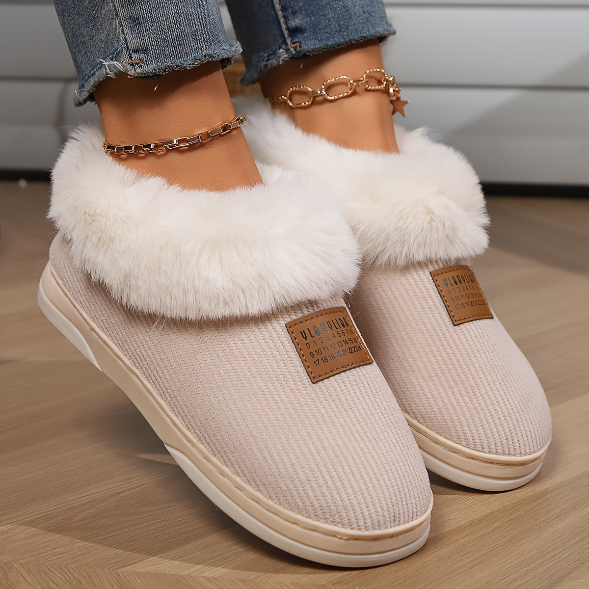 Women's Slippers Fleece Lined Non-Slip Indoor Comfort 4