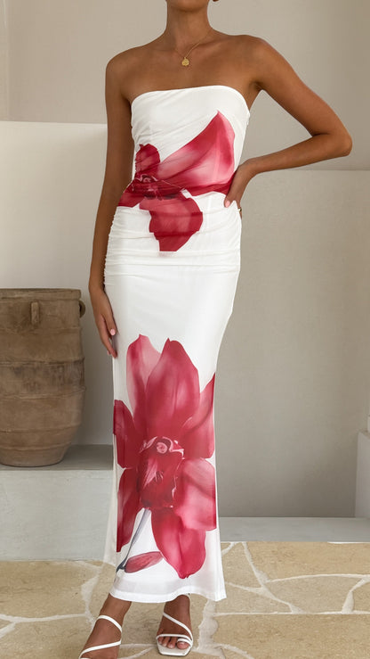 Women's Strapless Maxi Dress Polyester 0