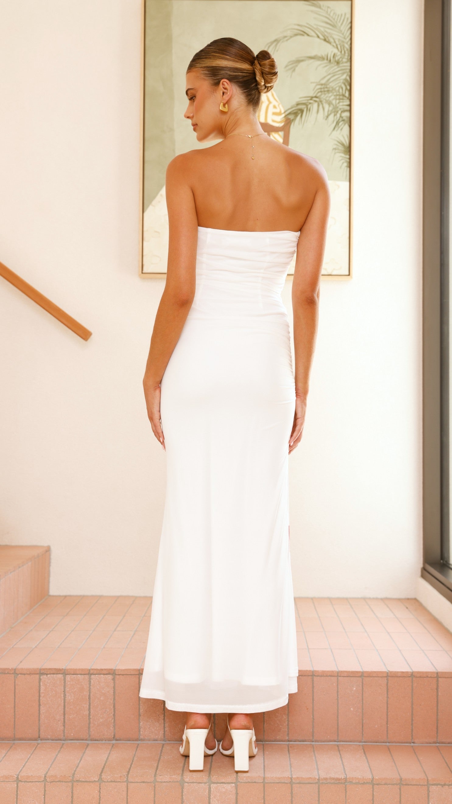 Women's Strapless Maxi Dress Polyester 2