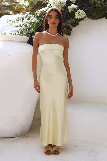 Women's Strapless Maxi Dress Polyester Elegant Summer Style 1