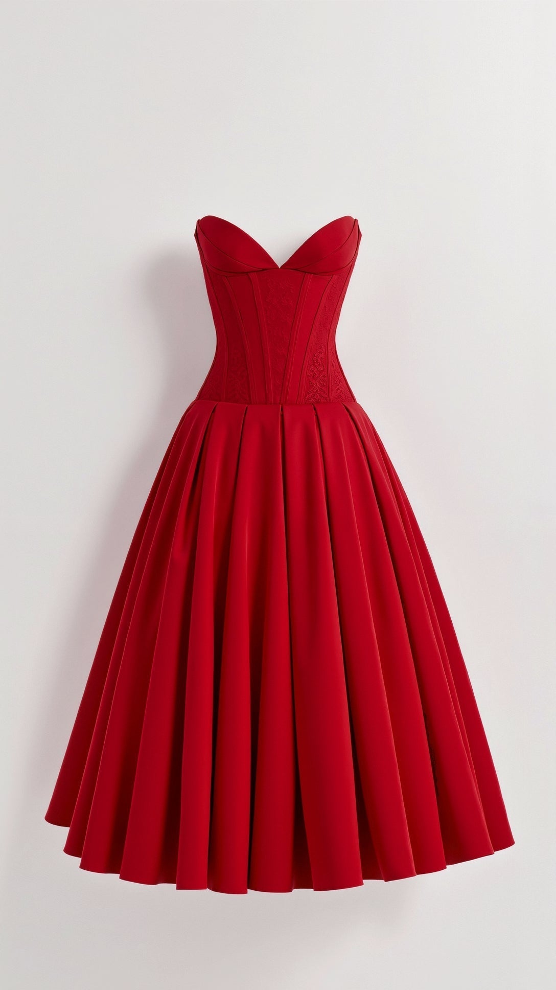 Women's Strapless Midi Dress Polyester 2