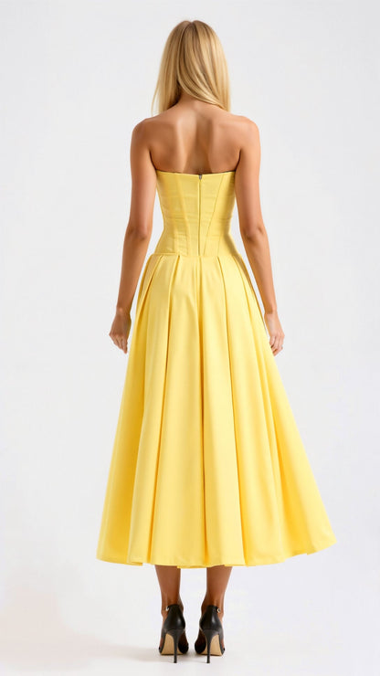 Women's Strapless Midi Dress Polyester 7
