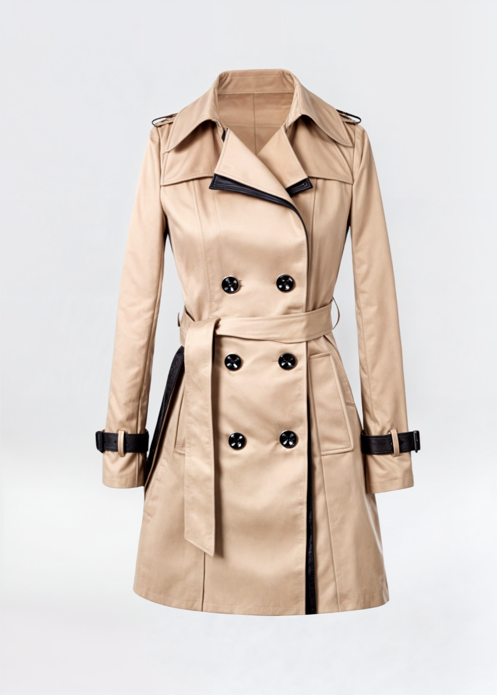 Women's Trench Coat Premium Fabric Double Design 4