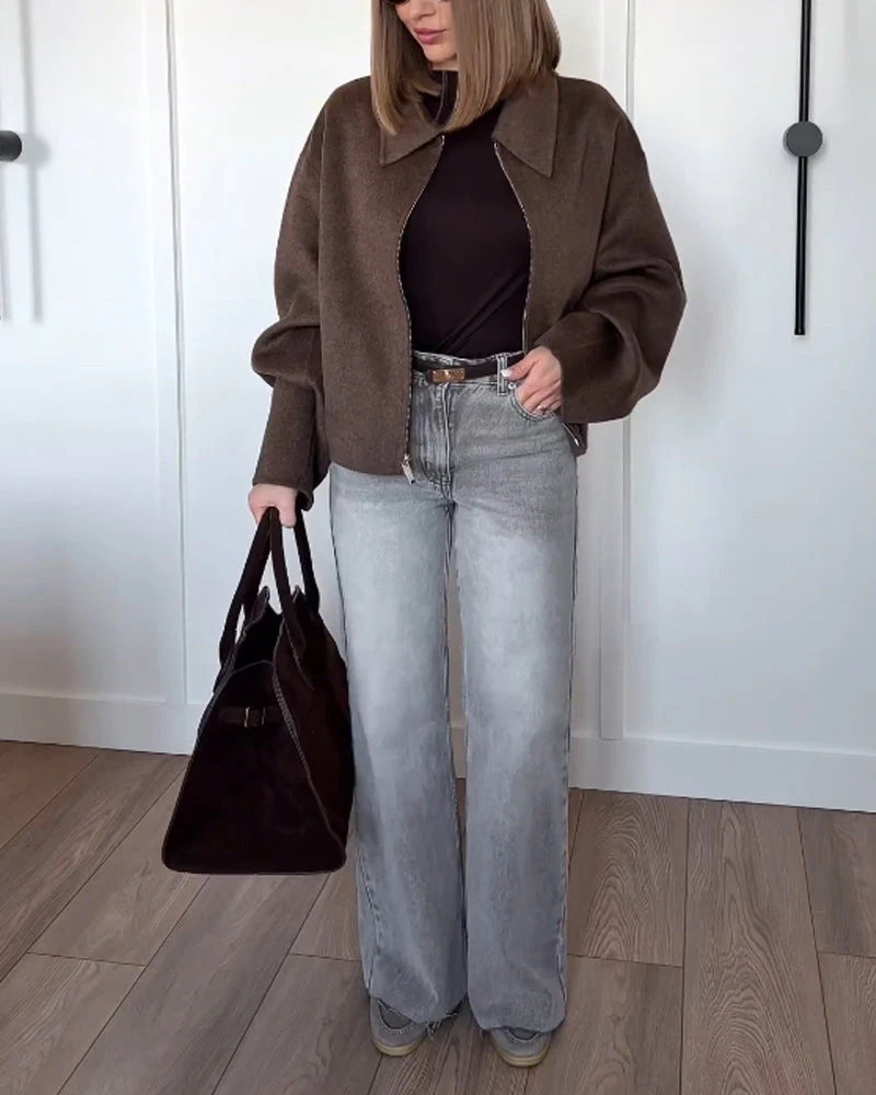 Women's Wool Coat Oversized Classic Winter Outerwear 1