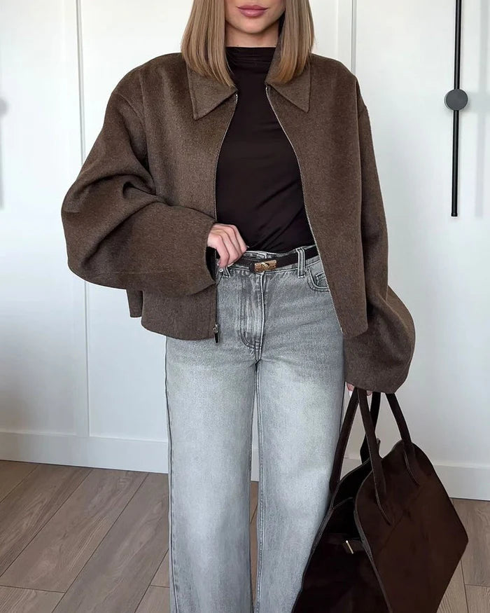 Women's Wool Coat Oversized Classic Winter Outerwear 3