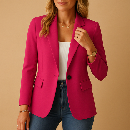 Women’s Fitted Blazer – Tailored Stretch Design for Smart and Casual Looks