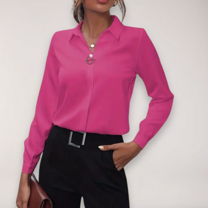 Women’s Tailored Blouse – Elegant Button-Up Shirt for Work and Daywear