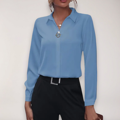 Women’s Tailored Blouse – Elegant Button-Up Shirt for Work and Daywear