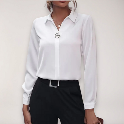 Women’s Tailored Blouse – Elegant Button-Up Shirt for Work and Daywear