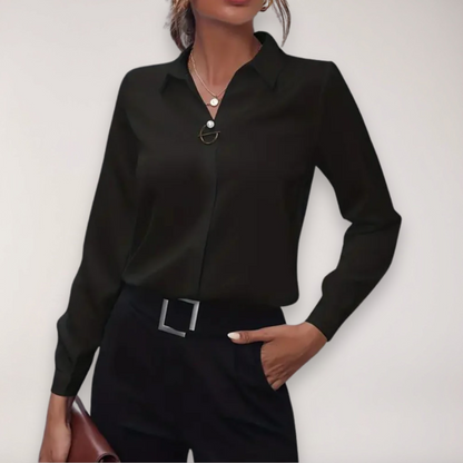 Women’s Tailored Blouse – Elegant Button-Up Shirt for Work and Daywear