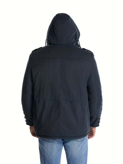 Casual Fleece Multi Pocket Hooded Cargo Winter Jacket | Ideal for Winter