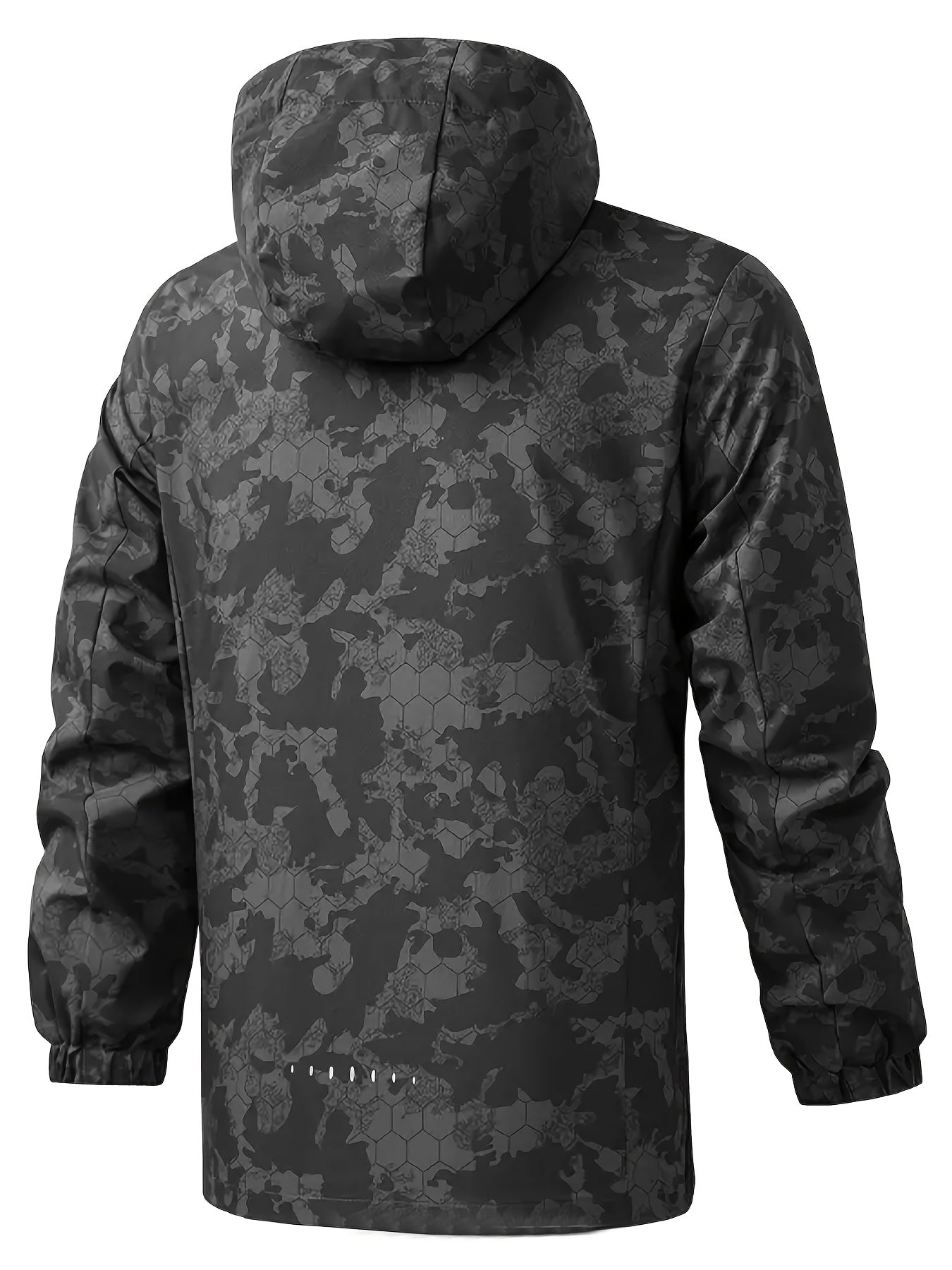 Camouflage Pattern Print Hooded Windbreaker Outdoorjacket For Spring Autumn For Men | Great for Spring & Autumn