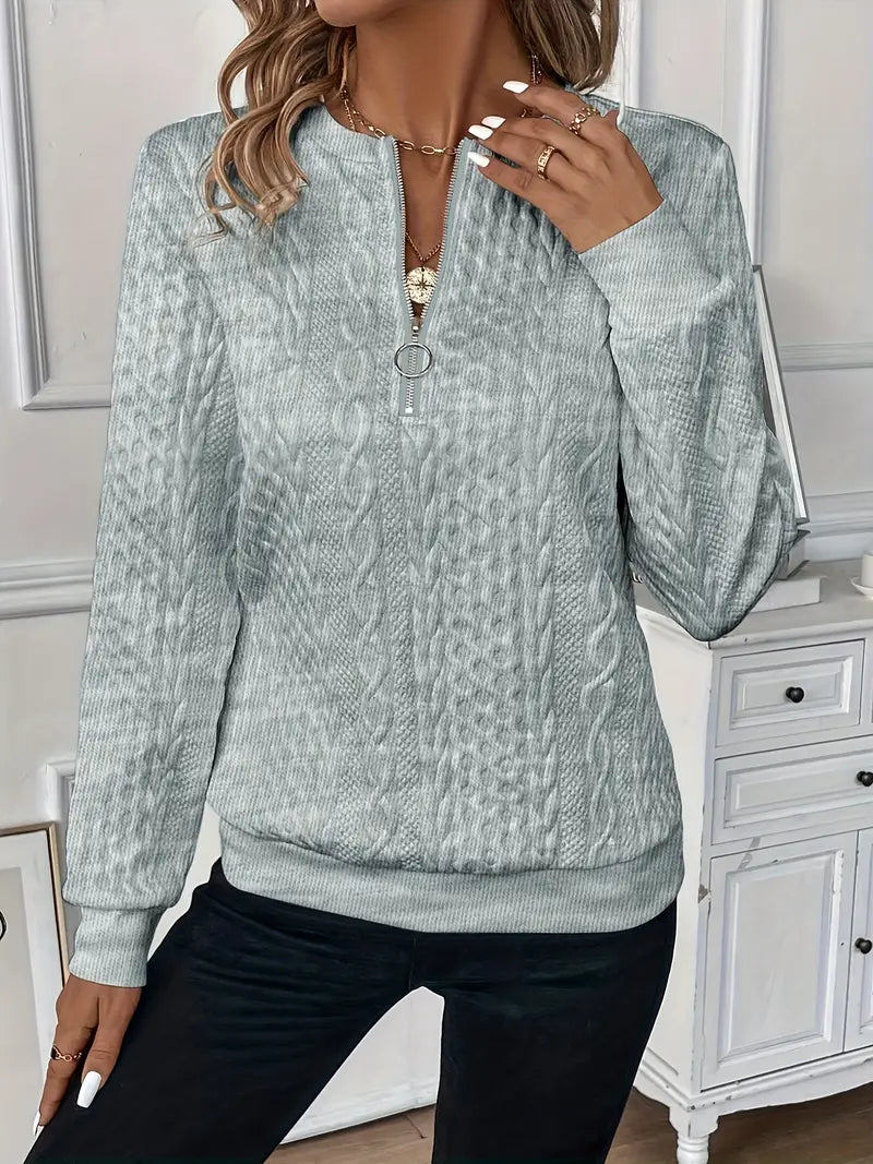 Women’s Zip-Up Jumper – Casual & Comfortable Knitwear