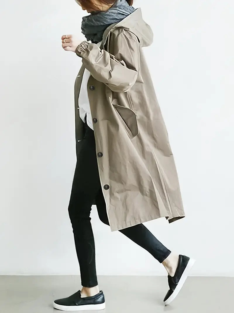 Stylish Waterproof Outdoor Rain Jacket with Hood for Women | Great for Outdoor Activities