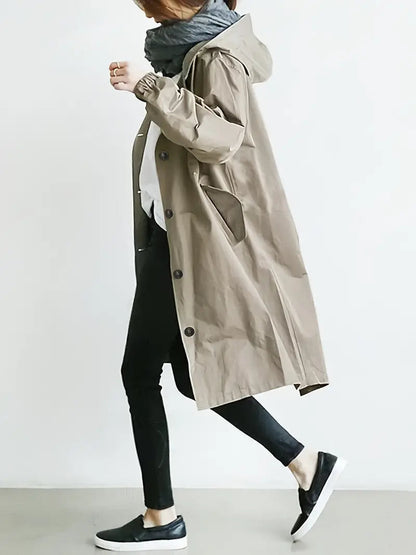 Stylish Waterproof Outdoor Rain Jacket with Hood for Women | Great for Outdoor Activities