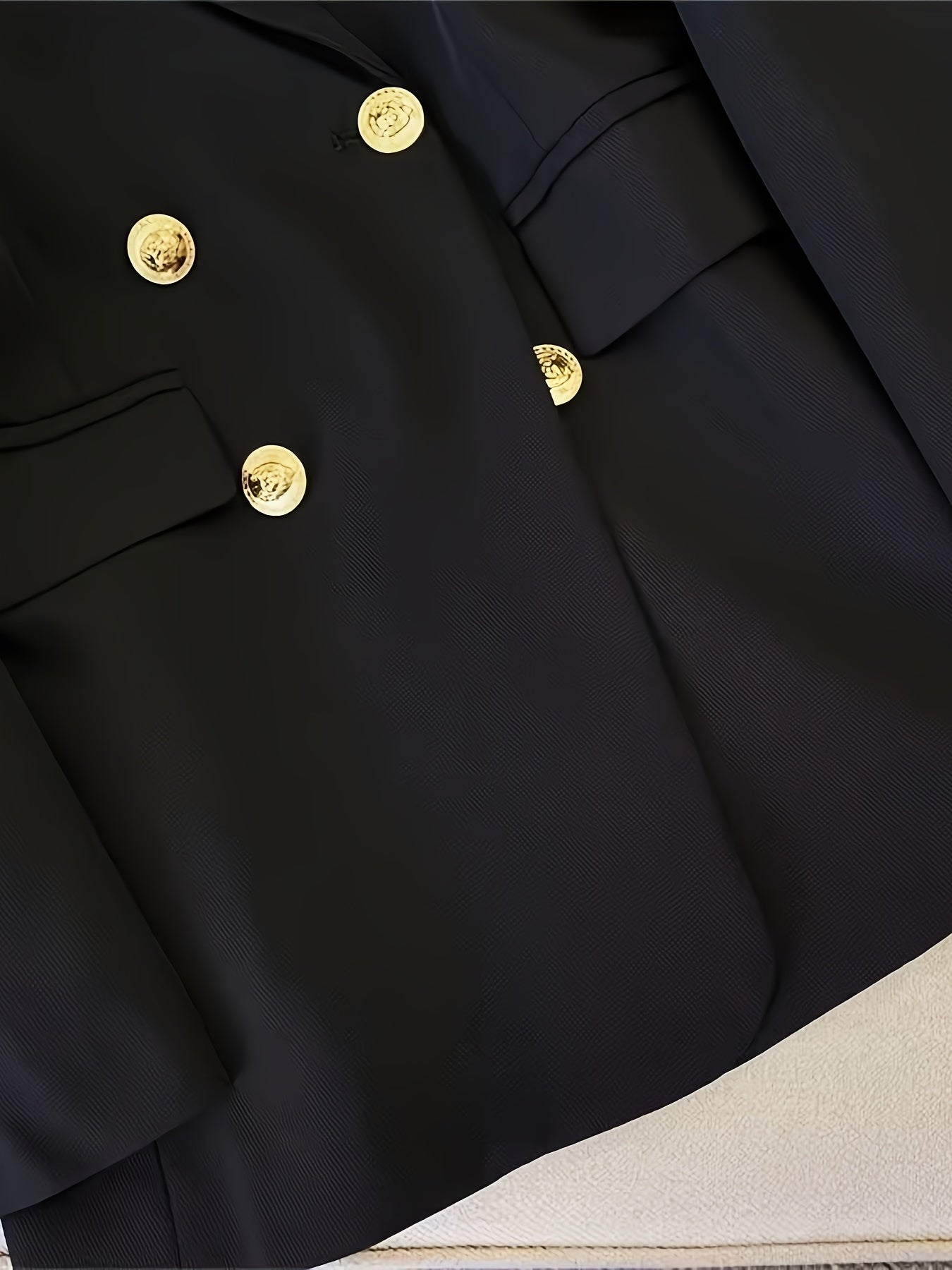 Women's Elegant Slim Business Blazer with Golden Buttons | Ideal for All Seasons