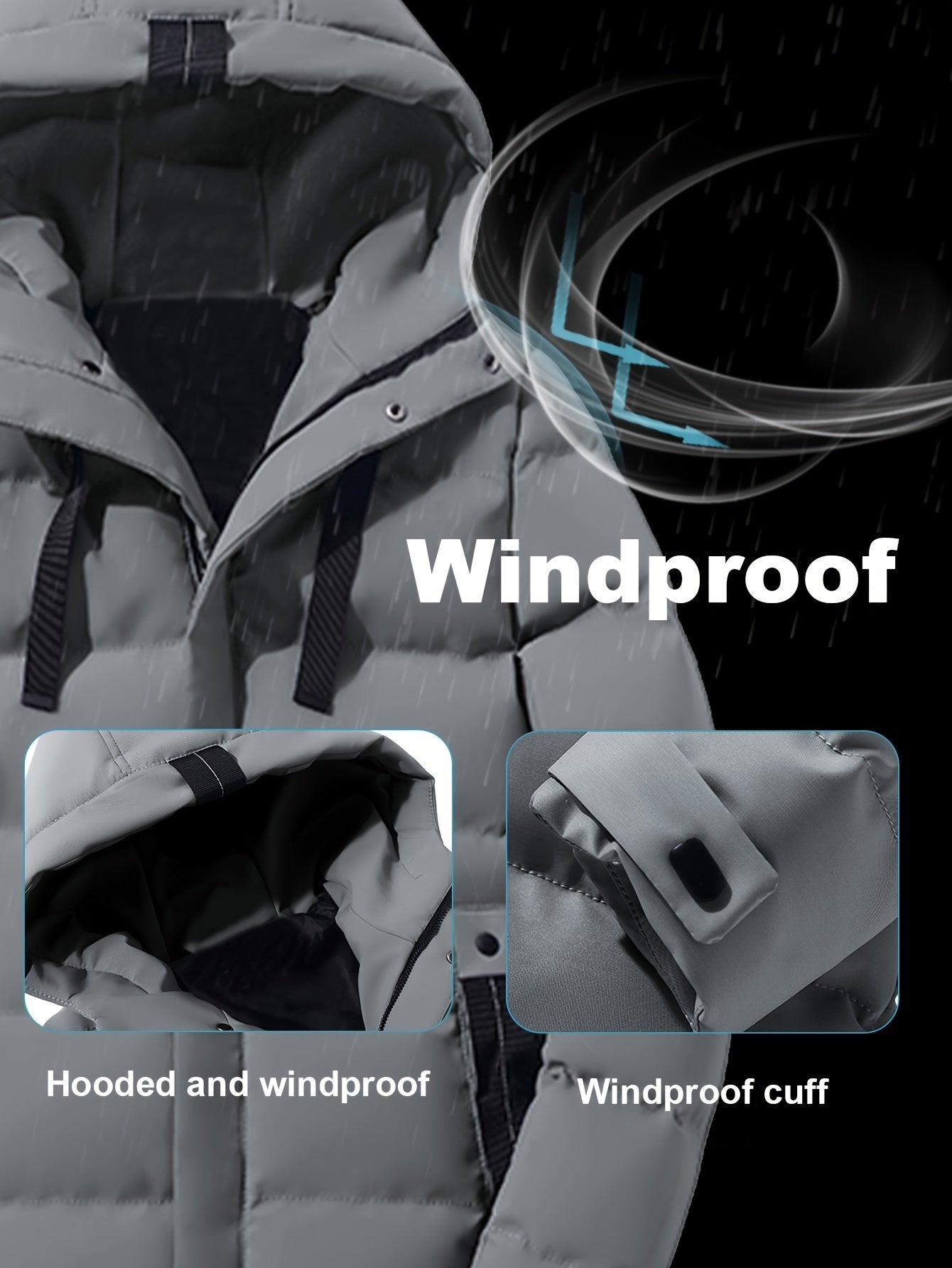 Long Padded Hooded Puffer Winter Jacket for Men | Great for Outdoor Activities