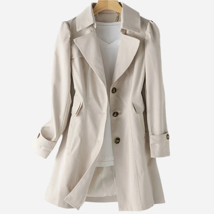 Women's Trench Coat Waterproof Adjustable Belt Elegant Timeless 9