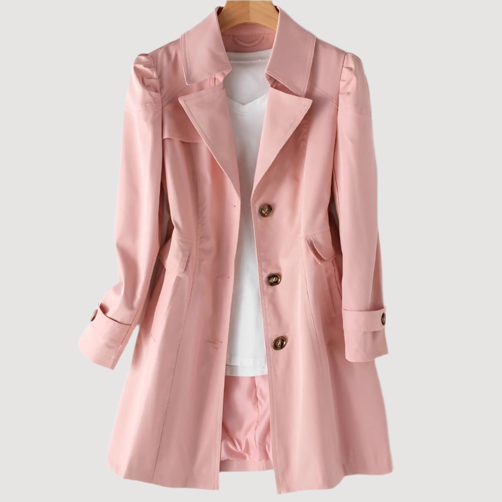 Women's Trench Coat Waterproof Adjustable Belt Elegant Timeless 10