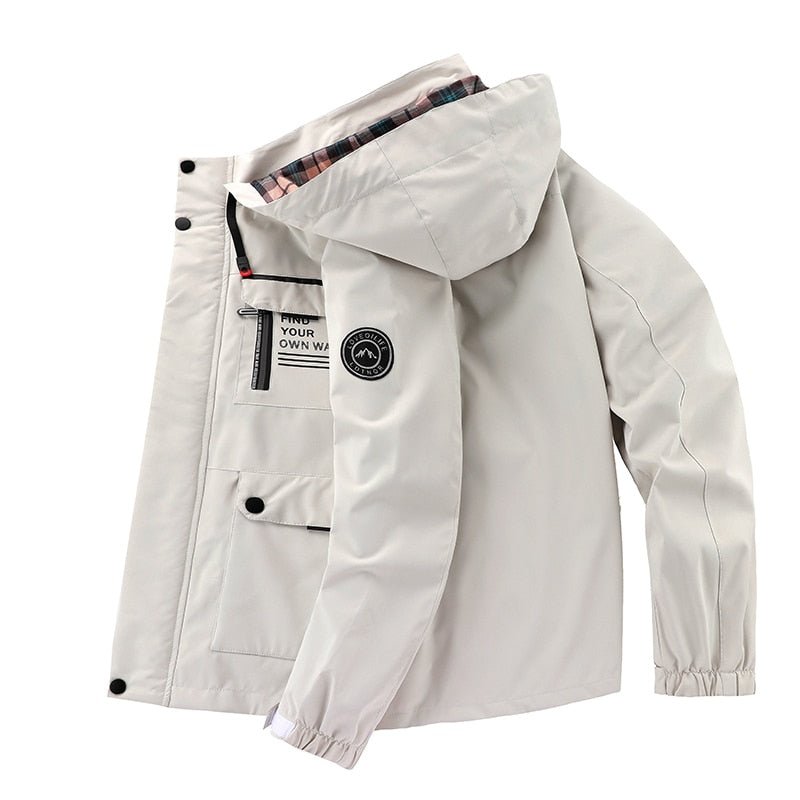 Elegant Men’s Comfortable Windbreaker & Waterproof Outdoor Jacket | Ideal for All Seasons