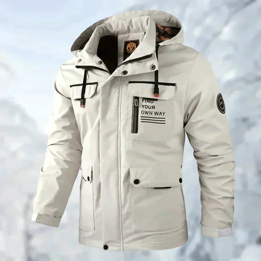 Elegant Men’s Comfortable Windbreaker & Waterproof Outdoor Jacket | Ideal for All Seasons