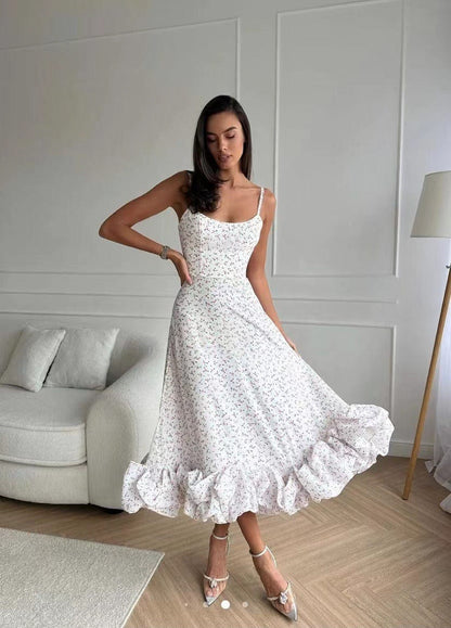 Women's - Midi Dress - Elegant - Material - Ideal for Parties