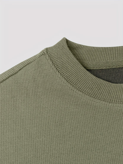 Casual Fashion Crew Neck Cotton Pullover Sweatshirt for Men | Great for Casual Days