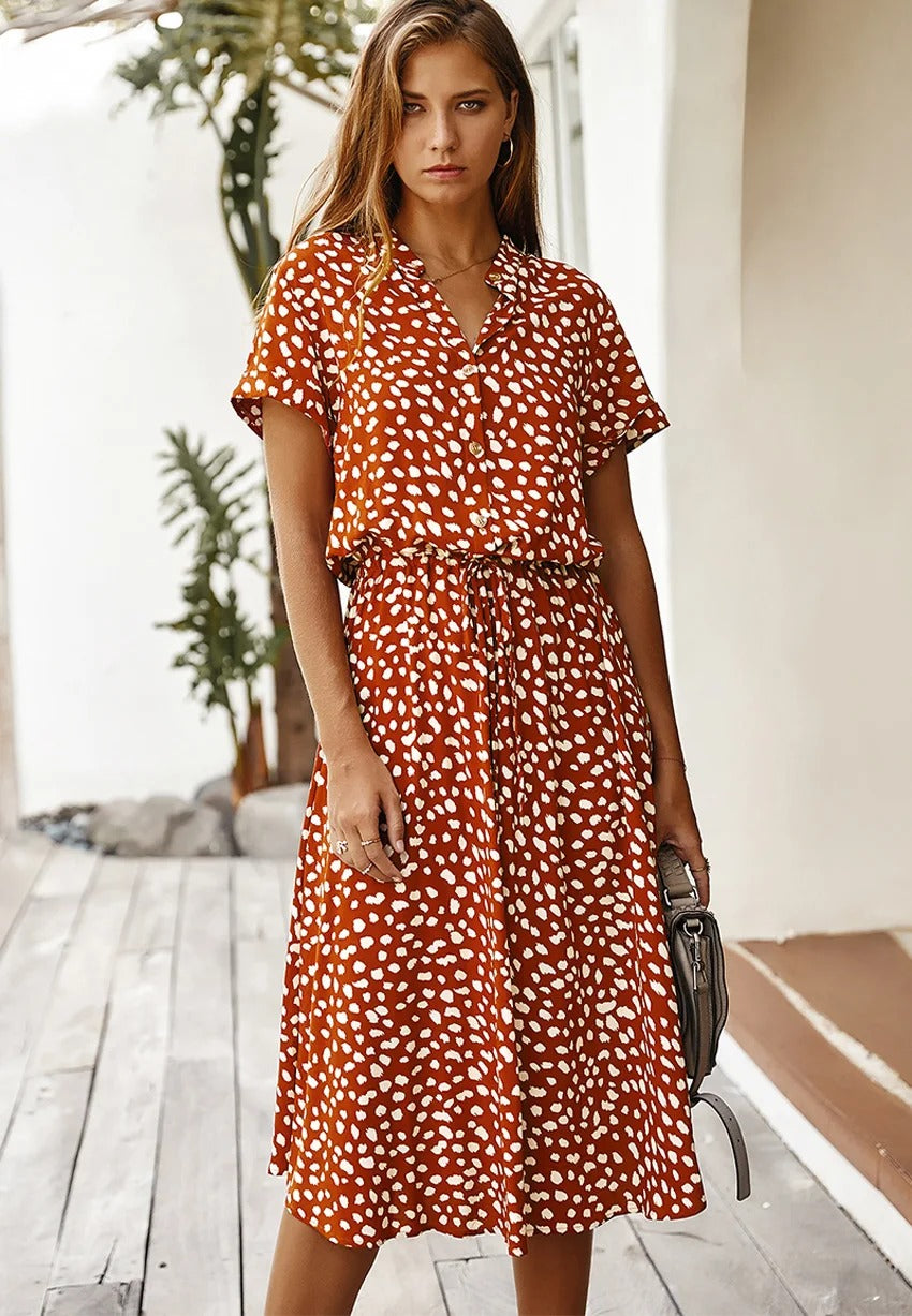 Women's - Midi Dress - Classic - High Performance Fabric - Ideal for Summer