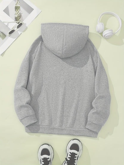 Casual Fleece Pullover Hoodie with Print for Women | Great for Casual Days