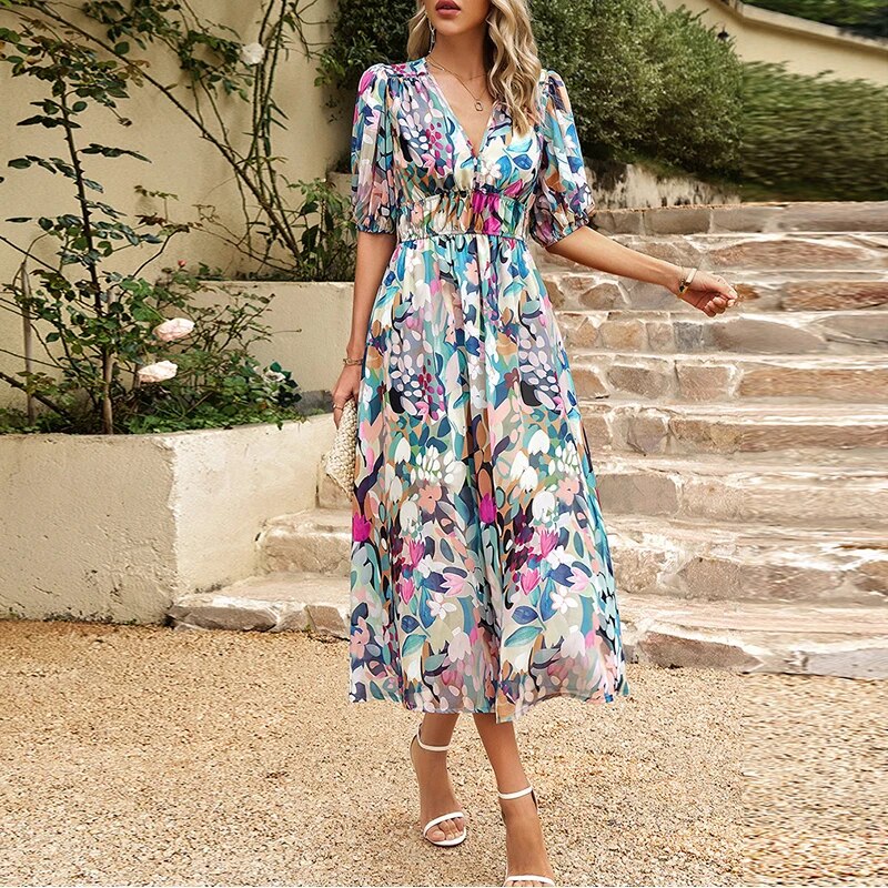 Women's - Midi Dress - Casual - Modern Style - Ideal for Summer