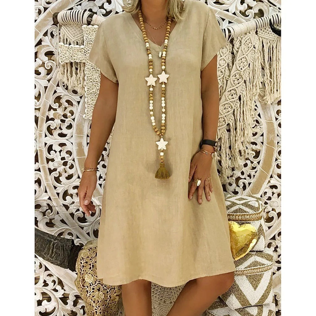 Women's - Midi Dress - Casual - Lightweight Modern Style - Ideal for Summer