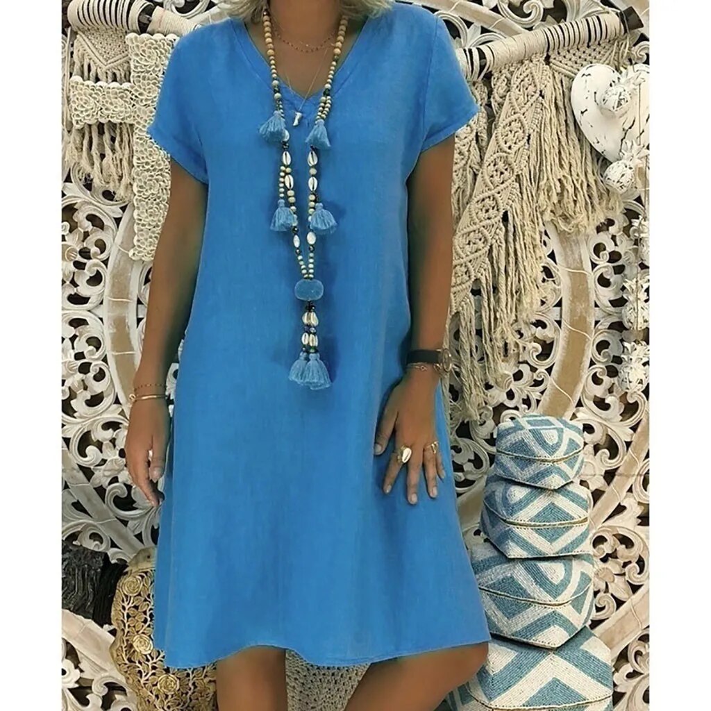 Women's - Midi Dress - Casual - Lightweight Modern Style - Ideal for Summer