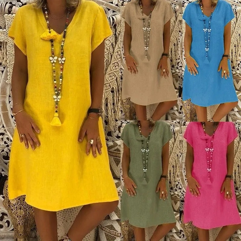 Women's - Midi Dress - Casual - Lightweight Modern Style - Ideal for Summer