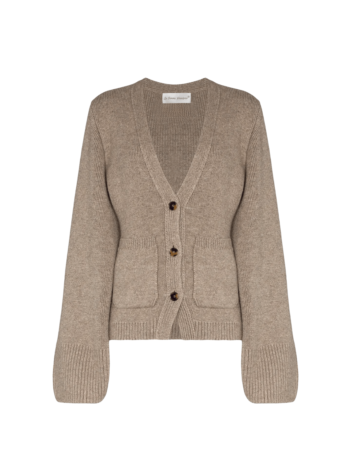 Damen Strickjacke V-Ausschnitt Grau Größe M Baumwolle-Polyester 5