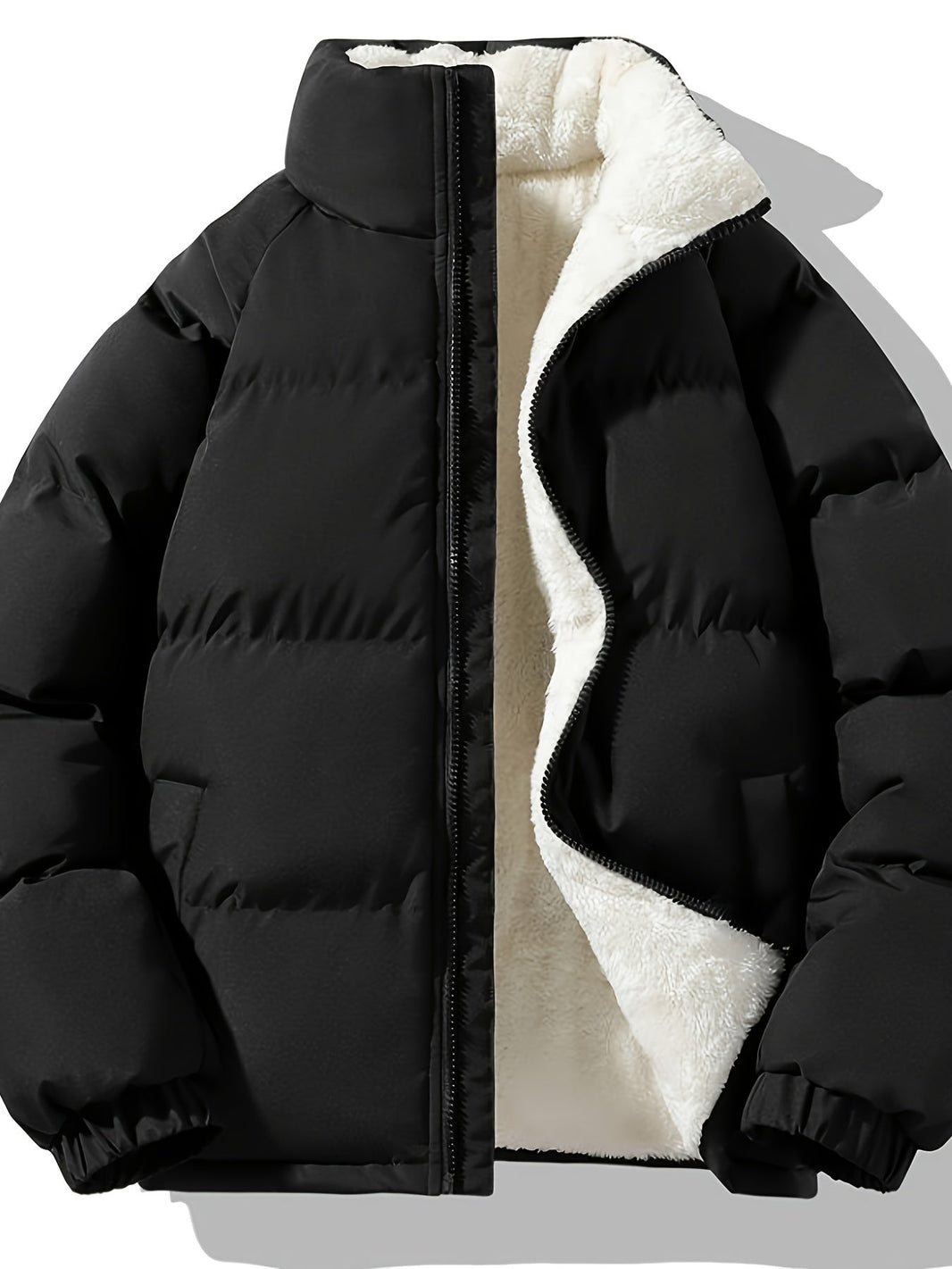 Casual Full Zip Padded Winter Jacket for Men | Ideal for Winter