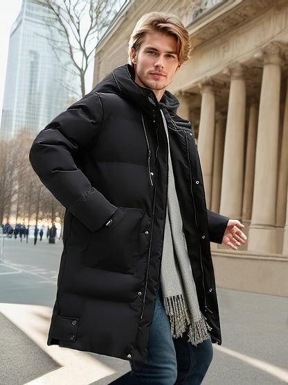 Casual Black Cotton Hooded Winter Jacket For Men | Great for Casual Days